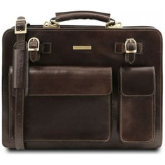 Кожаный портфель Tuscany Leather Venezia TL141268 Темно- коричневый