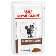 Влажный корм (пауч) для кошек Royal Canin GastroIntestinal, при нарушении пищеварения в соусе, упаковка 12 шт*85 г