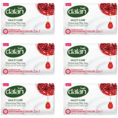 Dalan Cream Care Увлажняющее Молочное мыло Сладкий Гранат и Молоко, 6 штук по 150 гр
