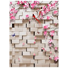 Фотообои Модный Дом "Птицы на стене" 270x200 см