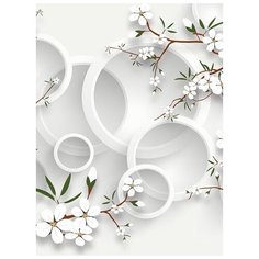 Фотообои Модный Дом "Ветки и кольца" 270x200 см