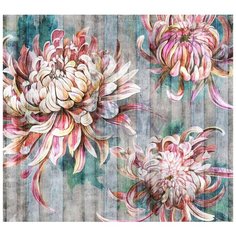 Фотообои Модный Дом "Параллельные штампы цветов 2" 270x300 см