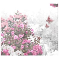 Фотообои Модный Дом "Кустовые розы в дымке" 270x300 см