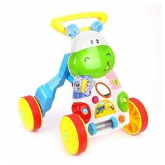 Ходунки-каталка Наша Игрушка Бегемотик, регулировка высоты, свет, звук (SL83570)