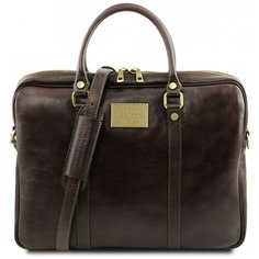 Кожаная сумка для ноутбука Tuscany Leather Prato TL141283 Темно-коричневый