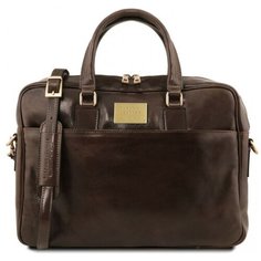 Кожаный портфель для ноутбука Tuscany Leather Urbino TL141241 Темно- коричневый