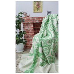 ТМ Ярослав Плед 100% хлопок жаккард 170x200 арт. 8 Древо жизни (зелёный)