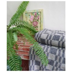 ТМ Ярослав Одеяло 100% хлопок 170х205 клетка серая пл. 400гр.