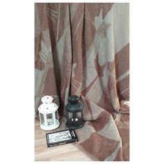 ТМ Ярослав Плед 100% хлопок жаккард 140x200 Кошка коричнево-серая арт. 1-ru