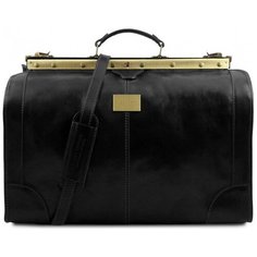 Дорожный кожаный саквояж Tuscany Leather Madrid большой размер TL1022 Черный