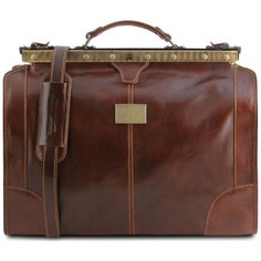 Дорожный кожаный саквояж Tuscany Leather Madrid TL1023 Коричневый
