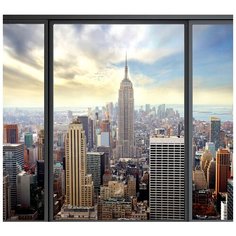 Фотообои Модный Дом "Небоскребы за окном" 270x300 см
