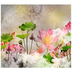 Фотообои Модный Дом "Цветы в облаках" 270x300 см