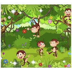 Фотообои Модный Дом "Обитатели Джунглей" 270x300 см