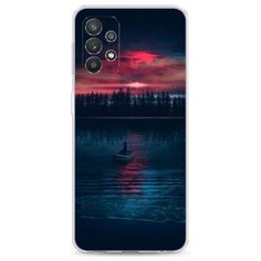 Силиконовый чехол "Лодка в закате" на Samsung Galaxy A32 / Самсунг Галакси А32 Case Place