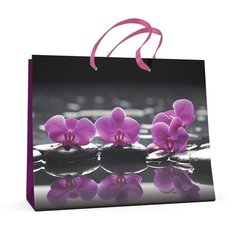 Пакет горизонтальный L (32,5х26,0x13.0 см) "орхидеи" матовая ламинация. 1 ВИД, Арт. 2-106/4 Альт