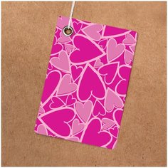 Пакет горизонтальный L (32,5х26,0x13.0 см) "сердечки" 2-х сторонняя фольга, матовая ламинация, Арт. 2-226/4 Альт