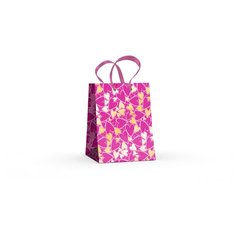 Пакет вертикальный S (11.1x13.7x6.2 см) "сердечки" 2-х сторонняя фольга, матовая ламинация, Арт. 2-226/1 Альт