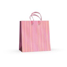 Пакет квадратный MS (16.5x16.5x9.2 см) "полоски" 2-х сторонняя фольга, матовая ламинация, Арт. 2-227/5 Альт