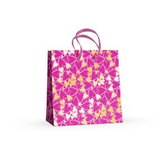 Пакет квадратный MS (16.5x16.5x9.2 см) "сердечки" 2-х сторонняя фольга, матовая ламинация, Арт. 2-226/5 Альт