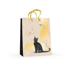 Пакет вертикальный М (17.8x22.5x10.2 см) "черные кошки" матовая ламинация, 2-х сторонняя фольга, Арт. 2-135/2 Альт