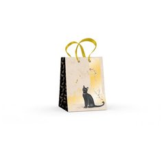 Пакет вертикальный S (11.1x13.7x6.2 см) "черные кошки" матовая ламинация, 2-х сторонняя фольга, Арт. 2-135/1 Альт