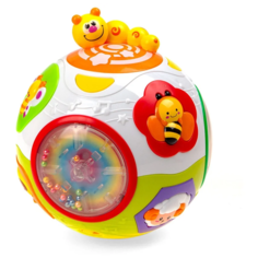 Интерактивная развивающая игрушка RTSTD Веселый мячик, разноцветный