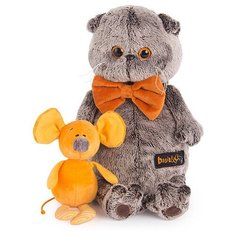 Мягкая игрушка Budi Basa в подарочной коробке - кот Басик c мышкой Миленой , 30 см Basik&Co