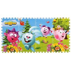 Коврик-пазл Играем вместе Смешарики (FS-SMESH), зеленый/голубой