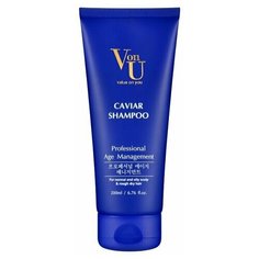 Шампунь для волос Корея / Для жирной кожи головы и сухих волос / Caviar Shampoo Von-U 200 мл