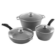 Набор посуды Kukmara Мраморная №4 8 пр. светлый мрамор