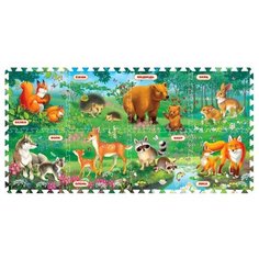 Коврик-пазл Играем вместе Кто живет в лесу? (FS-FOREST), разноцветный