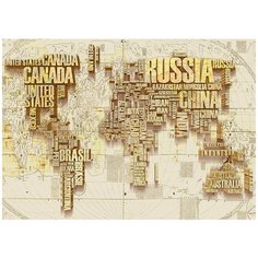 Фотообои Модный Дом абстракция "Карта мира" 270x400 см