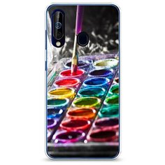 Силиконовый чехол "Палитра красок" на Samsung Galaxy A60 / Самсунг Галакси А60 Case Place