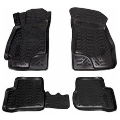 Ковры (3D с подпят для Hyundai Accent II (00-12) 4 шт выс. борт, полимер черн. (ACM-PS-88) Airline