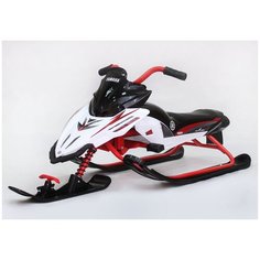 Снегокат Yamaha Apex Snow Bike with LED-light, мягкое сиденье, white/red