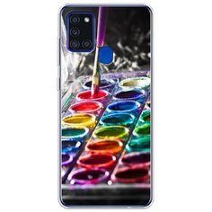 Силиконовый чехол "Палитра красок" на Samsung Galaxy A21s / Самсунг Галакси A21s Case Place