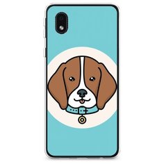 Силиконовый чехол "Собака в ошейнике" на Samsung Galaxy A01 Core / Самсунг Галакси А01 Core Case Place