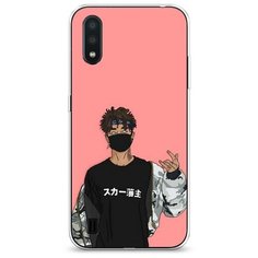 Силиконовый чехол "В маске 2" на Samsung Galaxy A01 / Самсунг Гэлакси А01 Case Place