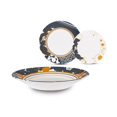 Столовый сервиз Luminarc Orme N6904, 6 персон, 18 предм., белый/синий/золотистый
