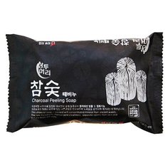 Juno Мыло отшелушивающие с углем - Peeling soap charcoal, 150г