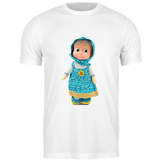Футболка Printio 1580832 кукла маша из мульта. Смешная озорная. размер: 3XL, цвет: белый