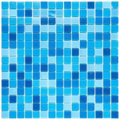 CN-118 Мозаика смешанного цвета чип 20 стекло Alma Mix голубой квадрат