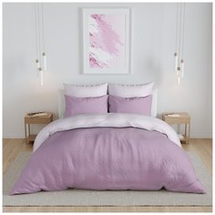 Постельное белье евростандарт Василиса Мальва, сатин, 2 наволочки 70 х 70 см, фиолетовый