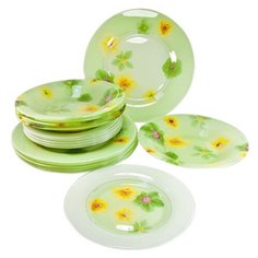 Столовый сервиз Luminarc Poeme Anis N4655, 6 персон, 19 предм., зеленый