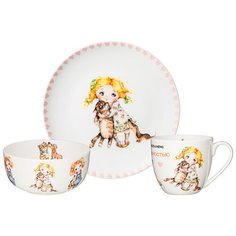 Столовый сервиз Lefard Funny Friends 415-2183, 1 персона, 3 предм., белый