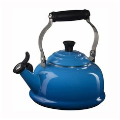Чайник со свистком le creuset 1.6l синий marseille