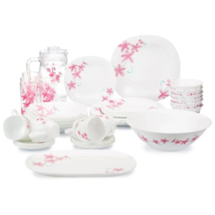 Столовый сервиз Luminarc Neo Carine Moneria P8383, 6 персон, 46 предм., белый