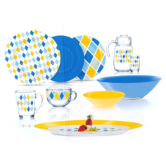 Столовый сервиз Luminarc Rombie, 6 персон, 46 предм., blue