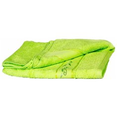 Салатовое махровое банное полотенце UTEX 130 х 70 см, с узором